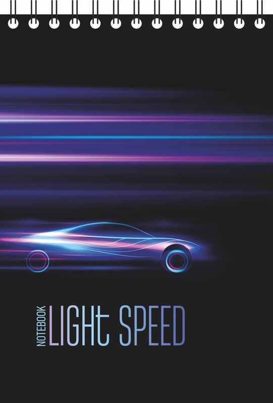 блокнот на гребне lamark "light speed", а6 (100х142 мм), 40 л., клетка