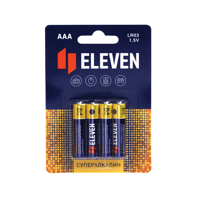 eleven super aaa (lr03) алкалиновая, bc4