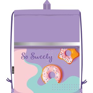 сумка для сменной обуви lamark "so sweety", 33x42 см, на шнур, светоот., лента, ручка-петля