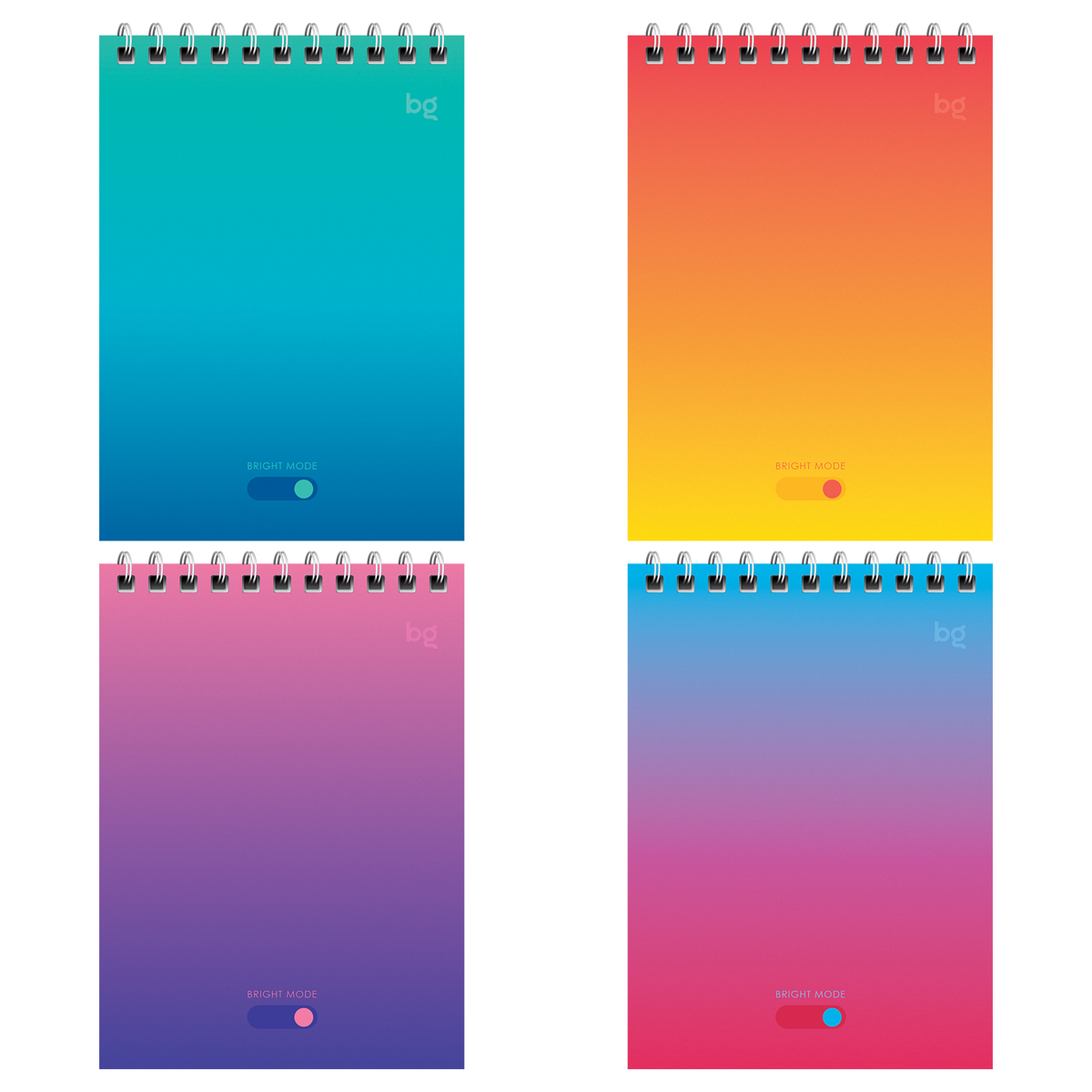блокнот а6 60л. на гребне bg "bright monocolor"