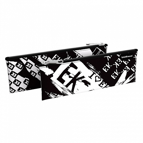 пенал конверт erichkrause 220x90мм black logo