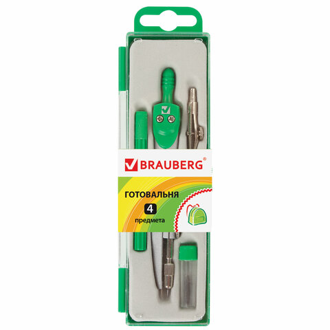 готовальня 04пр.brauberg "klasse" 210334
