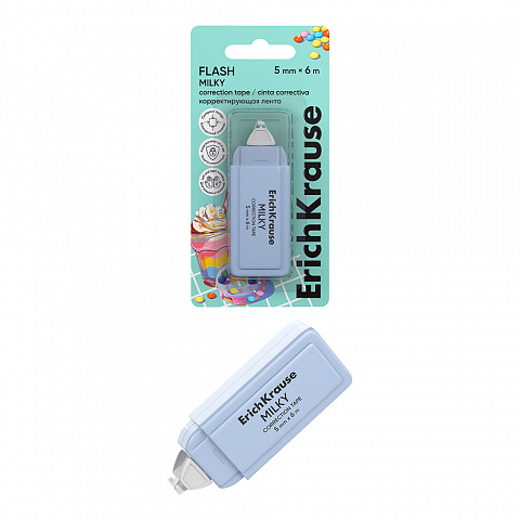 корректирующая лента 5мм*6м erichkrause flash milky 65019