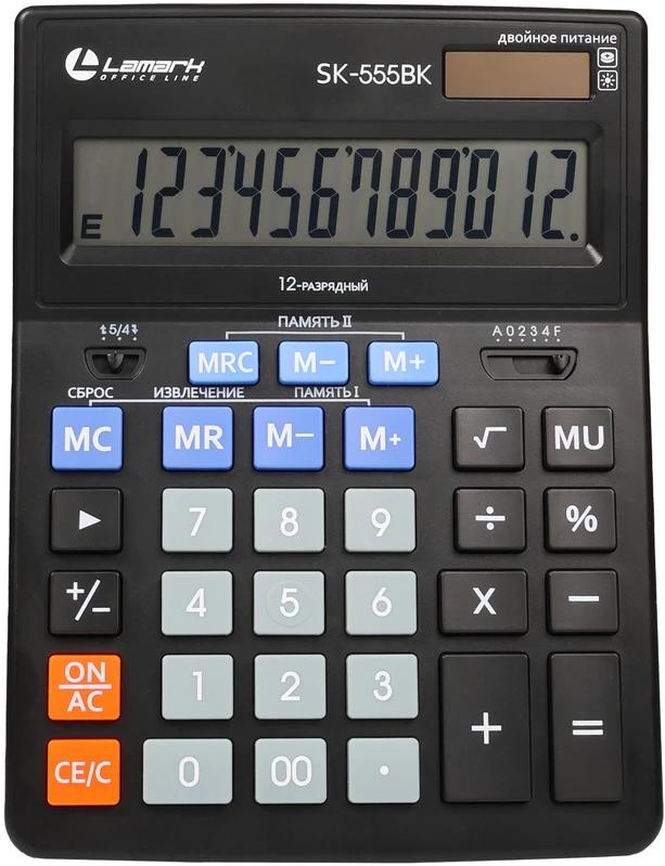 калькулятор 12-разр. lamark sk-555bk 152*205мм