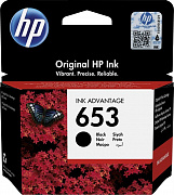 картридж струйный 653 для hp deskjet plus ink advantage 6075/6475, 360стр. (o) чёрный 3ym75ae