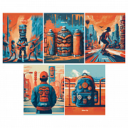 тетрадь 48л. а5 клетка bg "urban", суперэконом