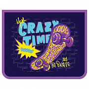 папка для тетрадей 1 отделение, а5, artspace "crazy time", пластик, на молнии