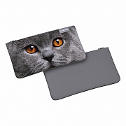 пенал конверт erichkrause light 220x120мм grey cat