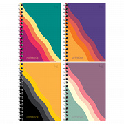 записная книжка а6 120л. на гребне bg "bright wave"