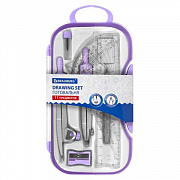 готовальня 11пр.brauberg school kit, циркуль 115мм, циркуль 125мм, чертежные принадлежности