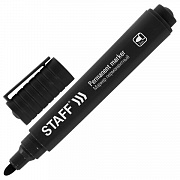 маркер перманентный staff "basic budget pm-125" черный круглый 3мм 152174