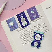 закладки магнитные для книг, 4шт., meshu "cosmic vibe", матовая ламнация, фольга