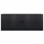 планинг датированный 2026г., 64л., 330*130мм, кож.зам, bg "python.graphite", графитовый