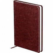 ежедневник недатированный, а5, 160л., твердый переплет, кожзам, bg "nebraska. dark red", красный