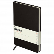 ежедневник недатированный, b5, 136л., твердый переплет, кожзам, bg "bright. black", коричневый, карм