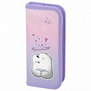 пенал пифагор, 1 отделение, ламинированный картон, 19х9 см, "white bear", 271098