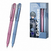 ручка гелевая erichkrause g-glass stick manga 0.5, синий 61305