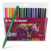 фломастеры 18цв. erichkrause safari ultra washable