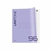 тетрадь 96л. а5, клетка bg "unitone. neon", пластиковая обложка, неон сиреневый