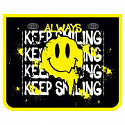 папка для тетрадей 1 отделение, а5, artspace "keep smiling", пластик, на молнии