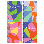 записная книжка а6 80л. на гребне bg "mono. creative"