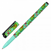 ручка шариковая brauberg soft touch grip "pineapple", синяя, мягкое покрытие, узел 0,7 мм, 143718