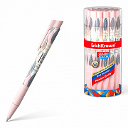 ручка шариковая авт. erichkrause colortouch matic&grip flora 0.7, синий 50746