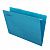 подвесные папки а4/foolscap (404х240 мм) до 80 л., комплект 10 шт., синие, картон, staff, 270933