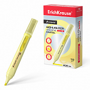 текстовыделитель erichkrause visioline v-14 liquid pastel желтый, жидкие чернила 56023