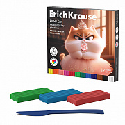 пластилин 12цв.192гр. erichkrause prima cat +стек