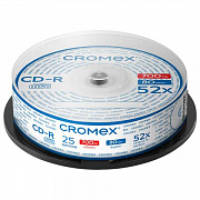 диск cd-r cromex (кромекс), 700 mb, 52x, cake box (упаковка на шпиле), комплект 25 шт., 513776