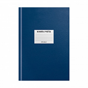 книга учета officespace, а4, 192л., клетка, 200*290мм, бумвинил, синий, блок офсетный, наклейка