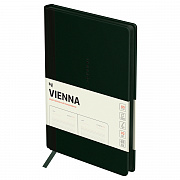 ежедневник недатированный, а5, 136л., мягкий переплет, кожзам, bg "vienna. dark green", темно-зелены