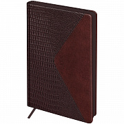 ежедневник недатированный, а5, 136л., кожзам, bg "reptile. burgundy", цветной срез, карман