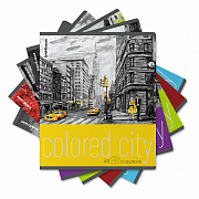 тетрадь 48л. а5 клетка erichkrause colored city, клетка