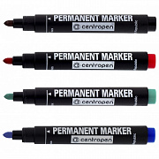маркер перманентный centropen ohp 8566 круглый черный 1-2,5 мм