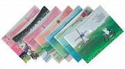 конверт с кнопкой а4 180мкм микс с рисунком в ассортименте