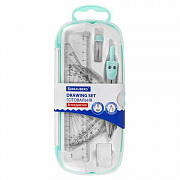 готовальня 08пр.brauberg school kit, циркуль 115 мм, чертежные принадлежности, ассорти