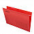 подвесные папки a4/foolscap (404х240 мм) до 80 л., комплект 10 шт., красные, картон, staff, 270936
