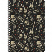 тетрадь на гребне 48л. a5 клетка lamark rocker soft touch