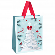 пакет подарочный 26*32*12см meshu "christmas wish",  матовая ламинация