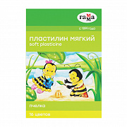 пластилин восковой 16цв.240гр. гамма "пчелка"280030н + стек
