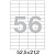 бумага самоклеящаяся а4 56 делений mega label 52.5*21.2 100л/уп