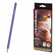 карандаши 12цв. erichkrause prima cat шестигранные, пластиковые 65010