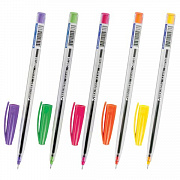 ручка шариковая brauberg ice color масляная синяя 0,6мм 142935