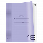тетрадь 18л. клетка bg "unitone. neon", пластиковая обложка, неон сиреневый