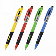 ручка шариковая авт. staff "bp-16 neon", синяя, линия письма 0,35мм, 143750