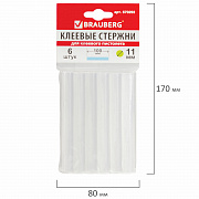 клеевые стержни brauberg 11мм*10см 06шт/уп 670293