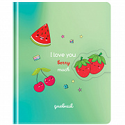 дневник 1-11 кл. 48л. (твердый) greenwich line "i love you", иск. кожа, поролон, уф-печать, фигруный