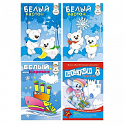 картон белый а4 08л. апплика немелованный, в папке с0019
